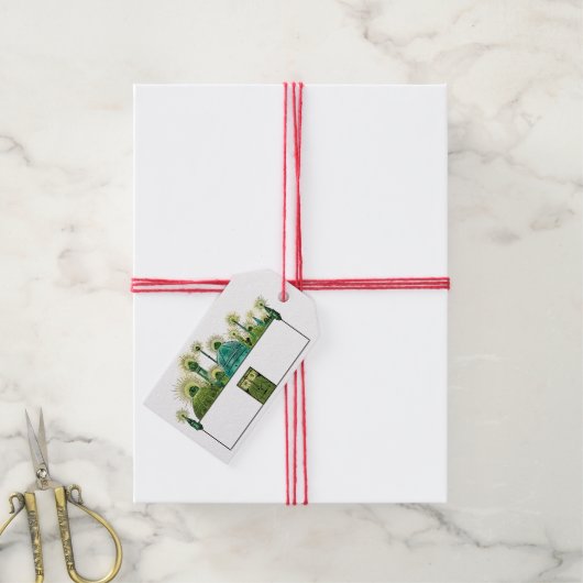 ヴィンテージ オズの魔法使い エメラルドシティ ギフトタグ (より糸付き)