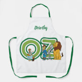 ヴィンテージ オズの魔法使い キャラクターとテキストレター エプロン (正面)