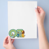 ヴィンテージ オズの魔法使い キャラクターとテキストレター チラシ (手)