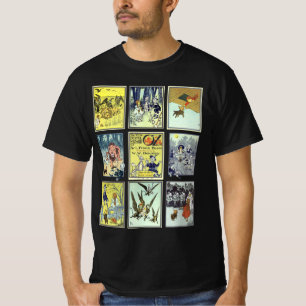 ヴィンテージ オズの魔法使い キャラクター、黄色いレンガの道 Tシャツ