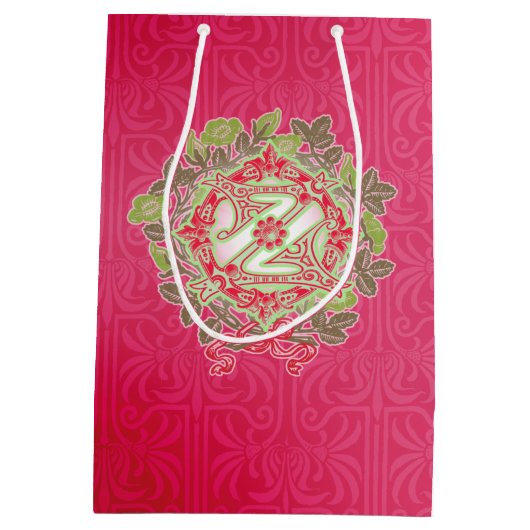 ヴィンテージ オズの魔法使い クリスマス ギフトバッグ-レッド ミディアムペーパーバッグ (裏面)