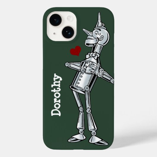 ヴィンテージ オズの魔法使い、ティンマンの幸せな笑顔を持つハート Case-Mate iPhoneケース (裏面)