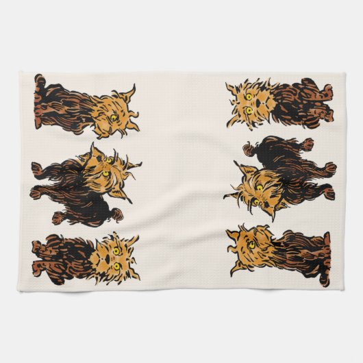 ヴィンテージ オズの魔法使い、トト かわいい子犬 キッチンタオル (横)