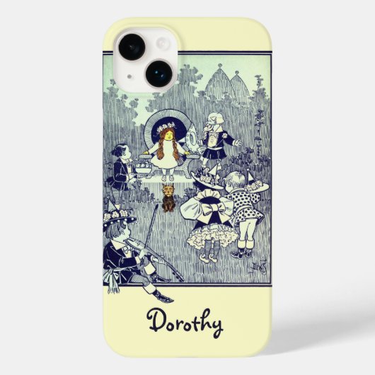 ヴィンテージ オズの魔法使い、ドロシーがマンチキンと出会う Case-Mate iPhoneケース (裏面)