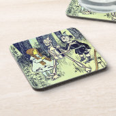 ヴィンテージ オズの魔法使い、ドロシーが錫の樵に出会う コースター (左側)