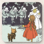 ヴィンテージ オズの魔法使い ドロシー トト グリンダ ムンチキン コースター (正面)