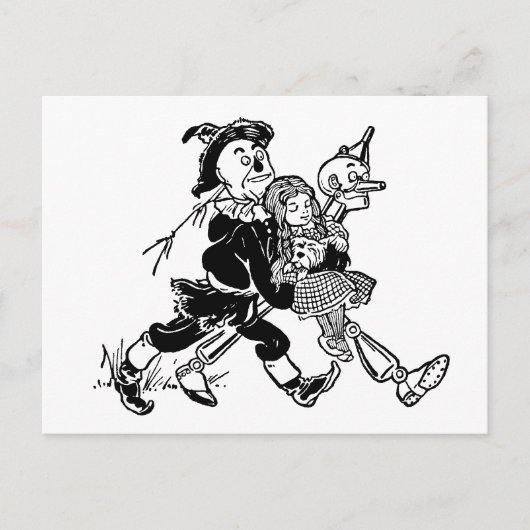 ヴィンテージ オズの魔法使い ドロシー ポピーと一緒に眠る ポストカード (正面)