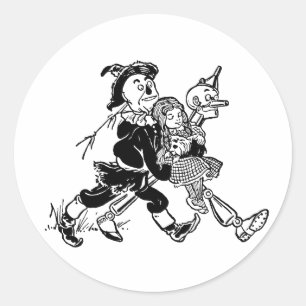 ヴィンテージ オズの魔法使い ドロシー ポピーと一緒に眠る ラウンドシール