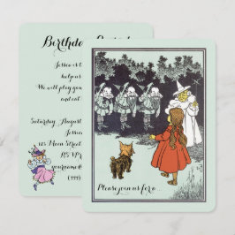 ヴィンテージ オズの魔法使い ドロシー マンチキン 誕生日 招待状