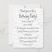 ヴィンテージ オズの魔法使い ドロシー 誕生日パーティー 招待状 (裏面)