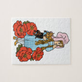 ヴィンテージ オズの魔法使い、ドロシー、赤いポピー花 ジグソーパズル (横)