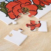 ヴィンテージ オズの魔法使い、ドロシー、赤いポピー花 ジグソーパズル (側面)