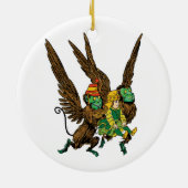 ヴィンテージ オズの魔法使い、ドロシー、邪悪な飛行猿 セラミックオーナメント (裏面)