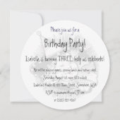 ヴィンテージ オズの魔法使い、ムンキン娘の誕生日パーティー 招待状 (裏面)