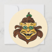 ヴィンテージ オズの魔法使い ライオン、子供の誕生日パーティー 招待状 (正面)