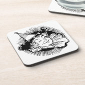 ヴィンテージ オズの魔法使い、女性ムンチキンの肖像 コースター (左側)