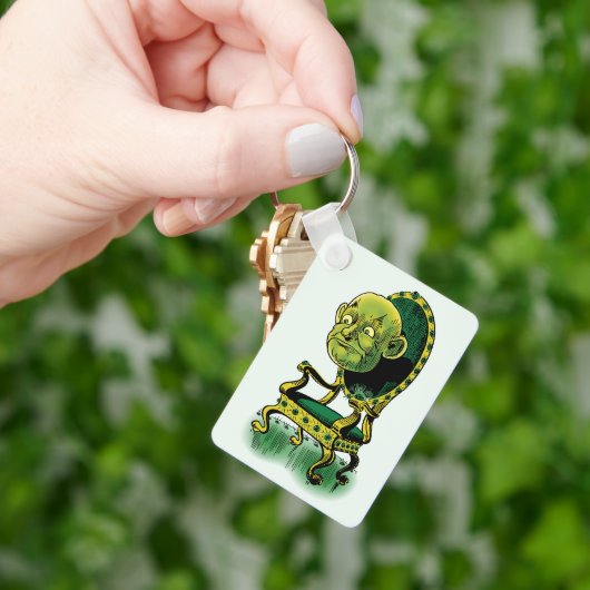 ヴィンテージ オズの魔法使い、怒れる魔法使いのエメラルドの玉座 キーホルダー (手)