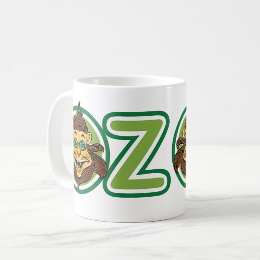 ヴィンテージ オズの魔法使い、文字Oのライオン コーヒーマグカップ (正面左)