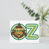 ヴィンテージ オズの魔法使い、文字Oのライオン ポストカード (スタンド正面)