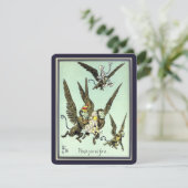 ヴィンテージ オズの魔法使い。空飛ぶサル 誕生日パーティー 招待状 (スタンド正面)