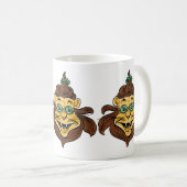 ヴィンテージ オズの魔法使い、緑の眼鏡をかけたライオン コーヒーマグカップ (正面右)