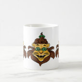 ヴィンテージ オズの魔法使い、緑の眼鏡をかけたライオン コーヒーマグカップ (中央)