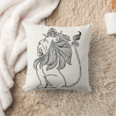 ヴィンテージ オズの魔法使い、臆病なライオンの王冠付き クッション (ブランケット)