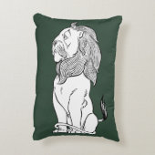 ヴィンテージ オズの魔法使い、臆病なライオン アクセントクッション (裏面(縦))