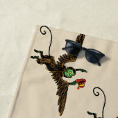 ヴィンテージ オズの魔法使い、邪悪な飛行猿 ビーチタオル (インサイチュ)