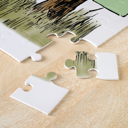 ヴィンテージ オズの魔法使い、錫の樵人が看板を読む ジグソーパズル (側面)