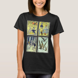 ヴィンテージ オズの魔法使い 4つのフェアリーテールシーン Tシャツ