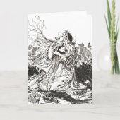 ヴィンテージ オズ アート・ヌーヴォー 女神 "ポリクローム" カード (正面)