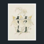 ヴィンテージ オティリア アデルボーグ 花の数字 - 11 ポストカード<br><div class="desc">1894年に出版されたThe Book of Floral Numbers and Rhymesより、スウェーデンのイラストレーター、オティリア・アデルボーグによるヴィンテージイラスト。これは20点中の11番目の作品です。</div>