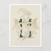 ヴィンテージ オティリア アデルボーグ 花の数字 - 11 ポストカード (正面)