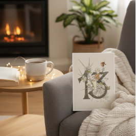 ヴィンテージ オティリア アデルボーグ 花の数字 - 13 ポストカード