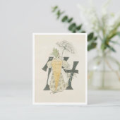 ヴィンテージ オティリア アデルボーグ 花の数字 - 14 ポストカード (スタンド正面)