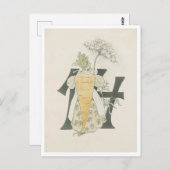 ヴィンテージ オティリア アデルボーグ 花の数字 - 14 ポストカード (正面/裏面)