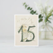 ヴィンテージ オティリア アデルボーグ 花の数字 - 15 ポストカード (スタンド正面)