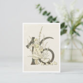 ヴィンテージ オティリア アデルボーグ 花の数字 - 16 ポストカード (スタンド正面)