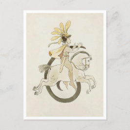 ヴィンテージ オティリア アデルボーグ 花の数字 - 6 ポストカード