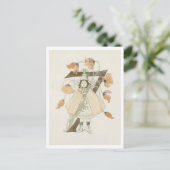 ヴィンテージ オティリア アデルボーグ 花の数字 - 7 ポストカード (スタンド正面)