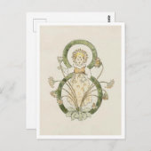 ヴィンテージ オティリア アデルボーグ 花の数字 - 8 ポストカード (正面/裏面)