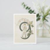 ヴィンテージ オティリア アデルボーグ 花の数字 - 9 ポストカード (スタンド正面)