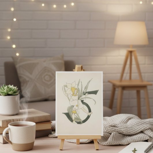 ヴィンテージ オティリア アデルボ フラワーナンバー - 5 ポストカード