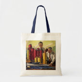 ヴィンテージ、オフィスで作業する設計者 トートバッグ (正面)