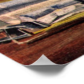 ヴィンテージ、オフィスで作業する設計者 ポスター (角)