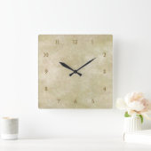 ヴィンテージ オリエンタル バンブー 1 スクエア壁時計 (ホーム)