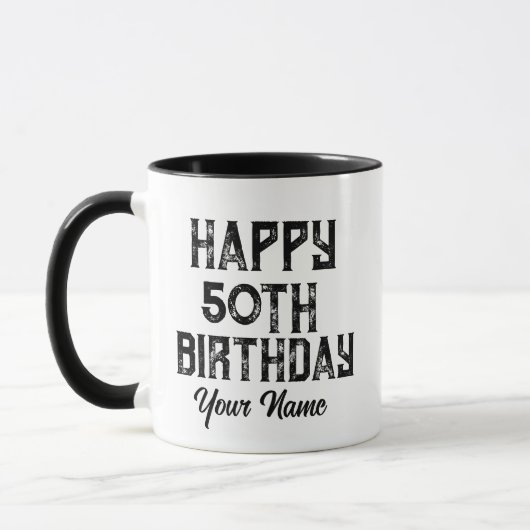 ヴィンテージ オリジナル 誕生日プレゼント マグカップ (左)