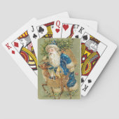 ヴィンテージ・オリーブ・サンタクロースとルドルフ トランプ (裏面)