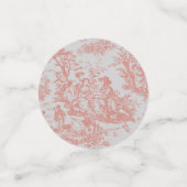 ヴィンテージ オレンジ色の花柄 トワル ド ジュイ シャワー コンフェッティ (スモール正面)